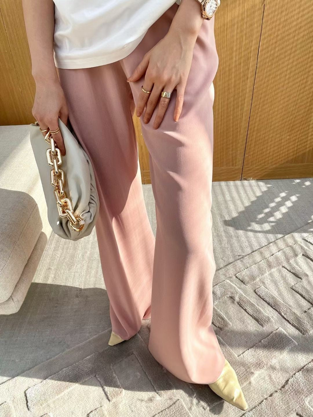 Bailey Elastic Waist Wide Leg Pants