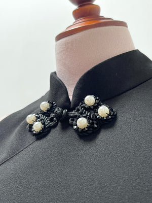 Phlox Pearl Accessary Mandarin Collar Cheongsam