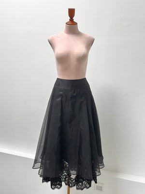 Muscari Lace Hem Mesh Skirt
