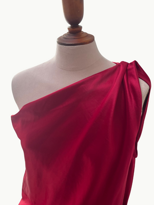 Sandra Single Shoulder Silk Dress
