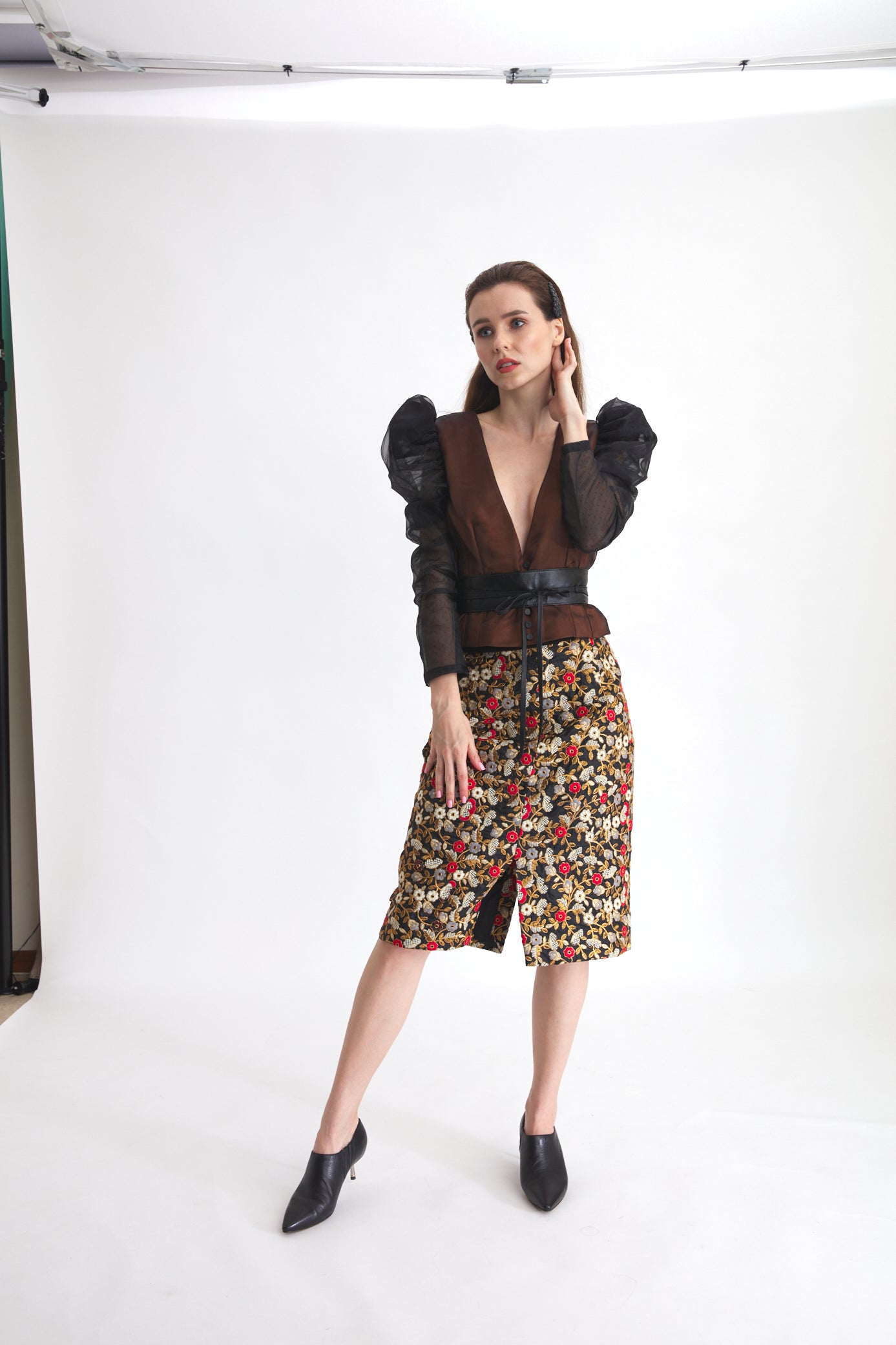 Frontera Floral Embroidery Skirt