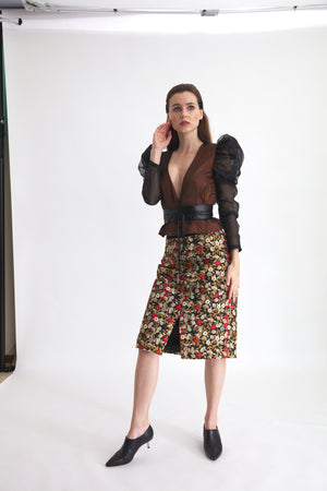 Frontera Floral Embroidery Skirt