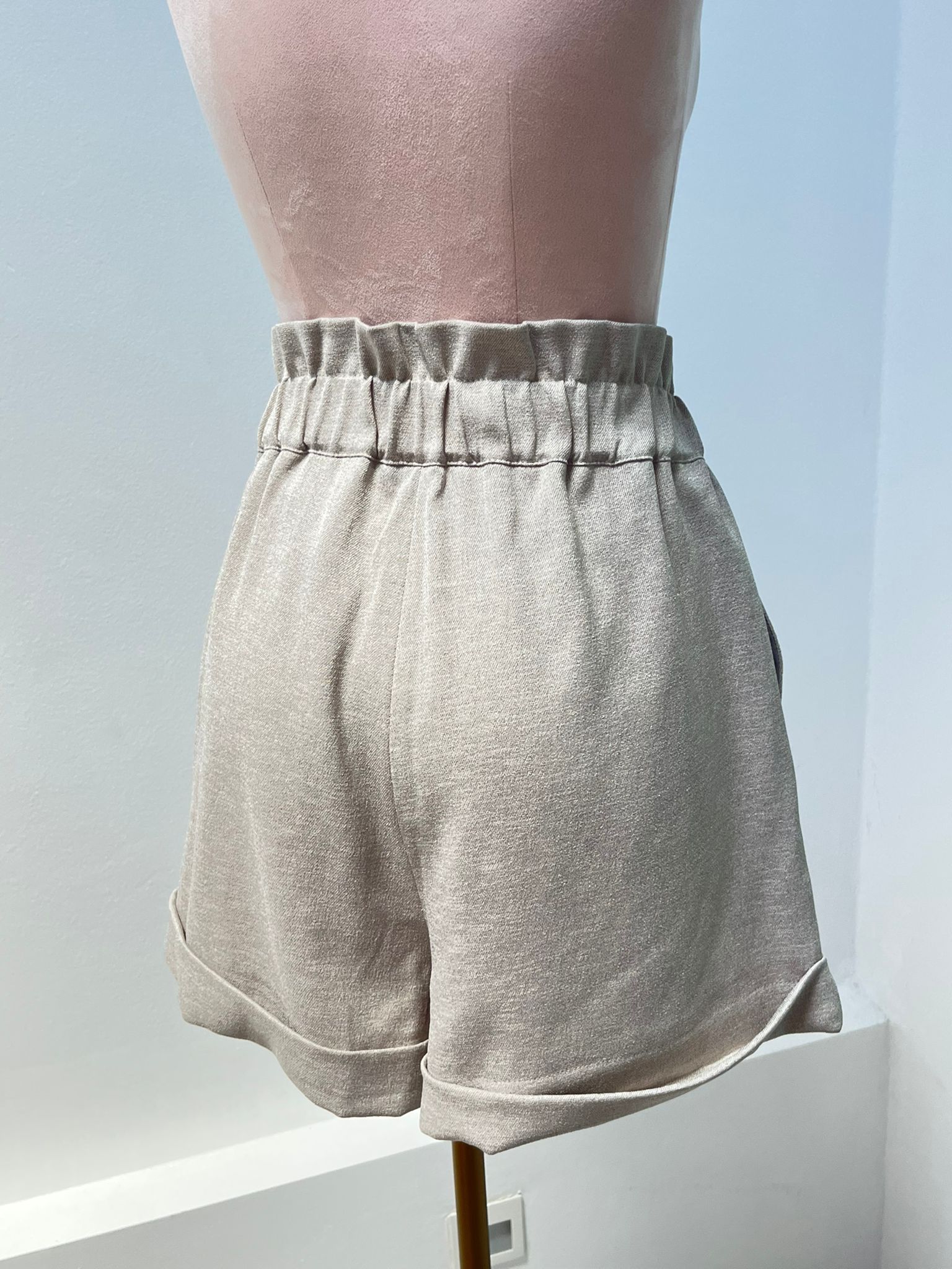 Paperbag Waisted Slant Pocket Shorts