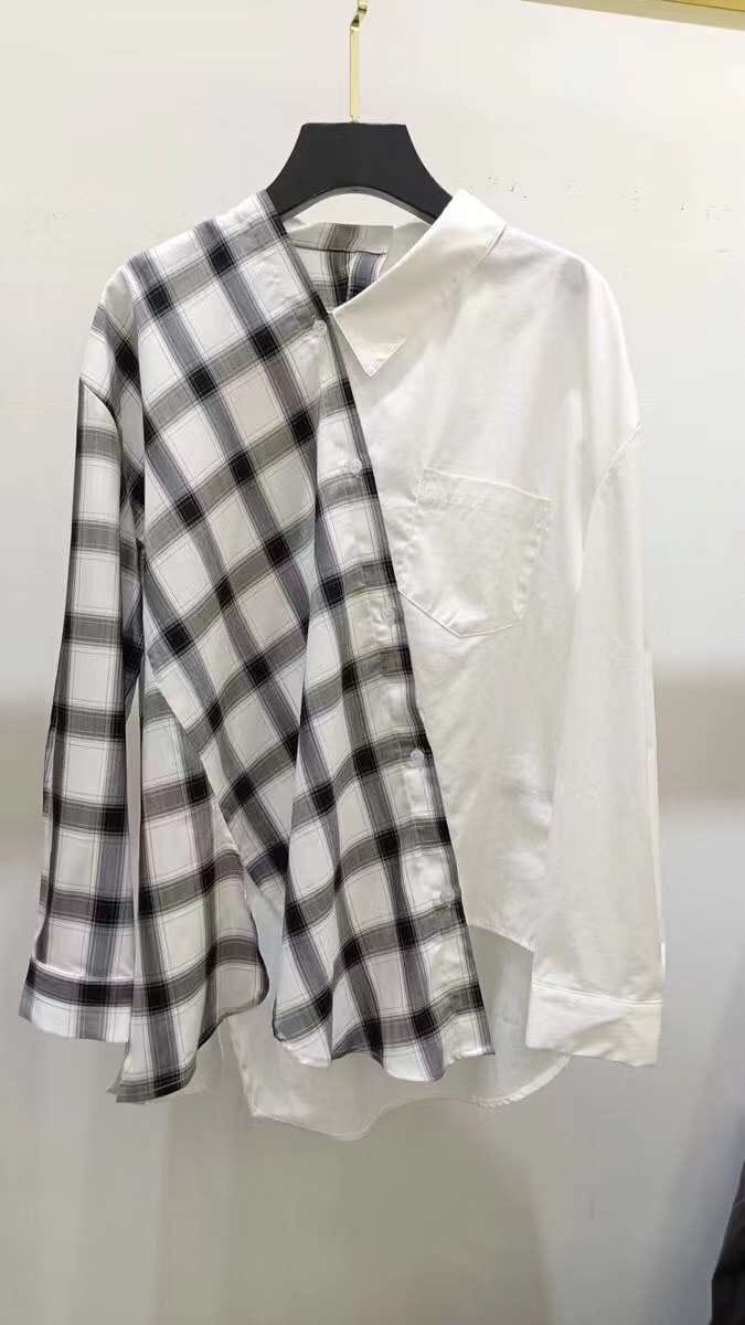 Ramona Color Block Checkered Shirt