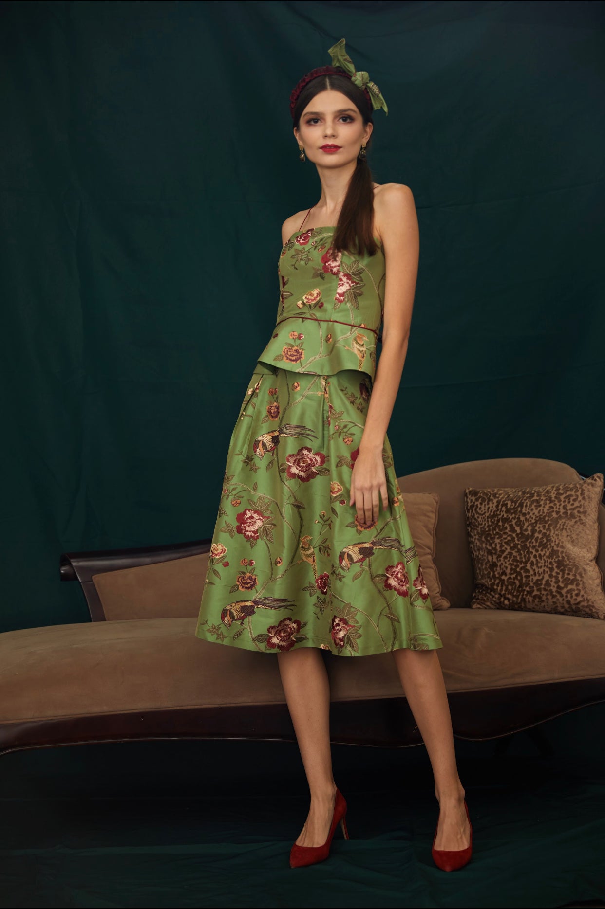 Marin Silk A-line Skirt
