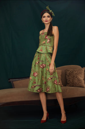 Marin Silk A-line Skirt