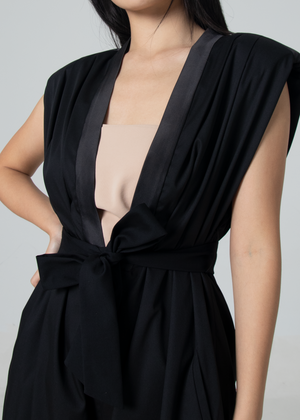 Limo Tie Front Romper