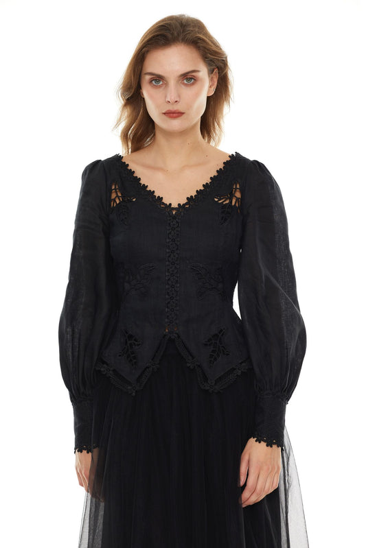 Sidonie Lace Trim Top