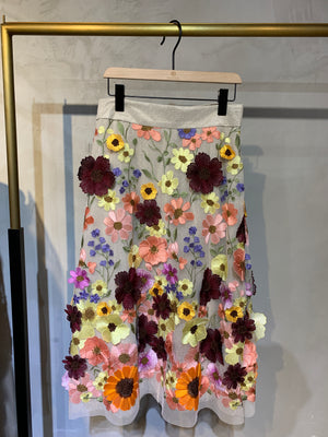 Callie  Floral Blossom Flare Skirt