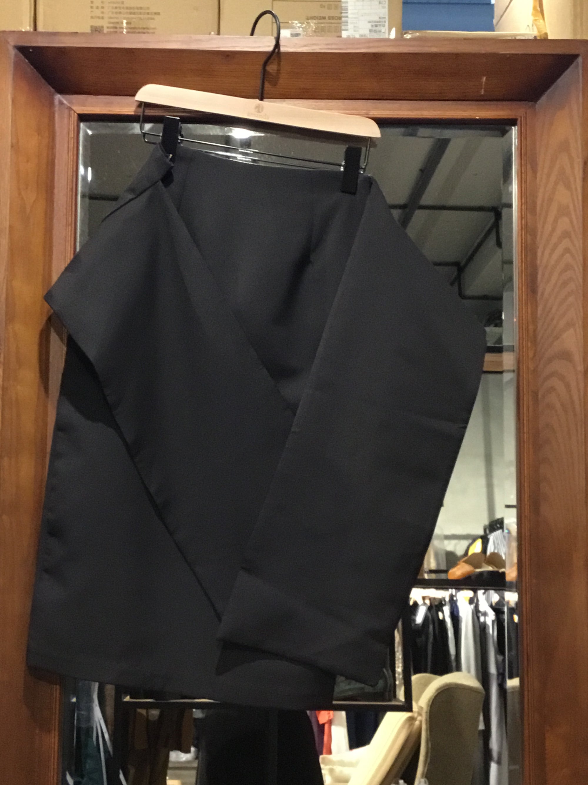 Tie Front Black Skirt