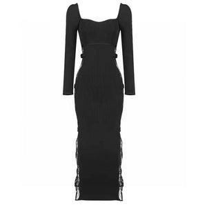 Osprey Knitted Lace Maxi Dress